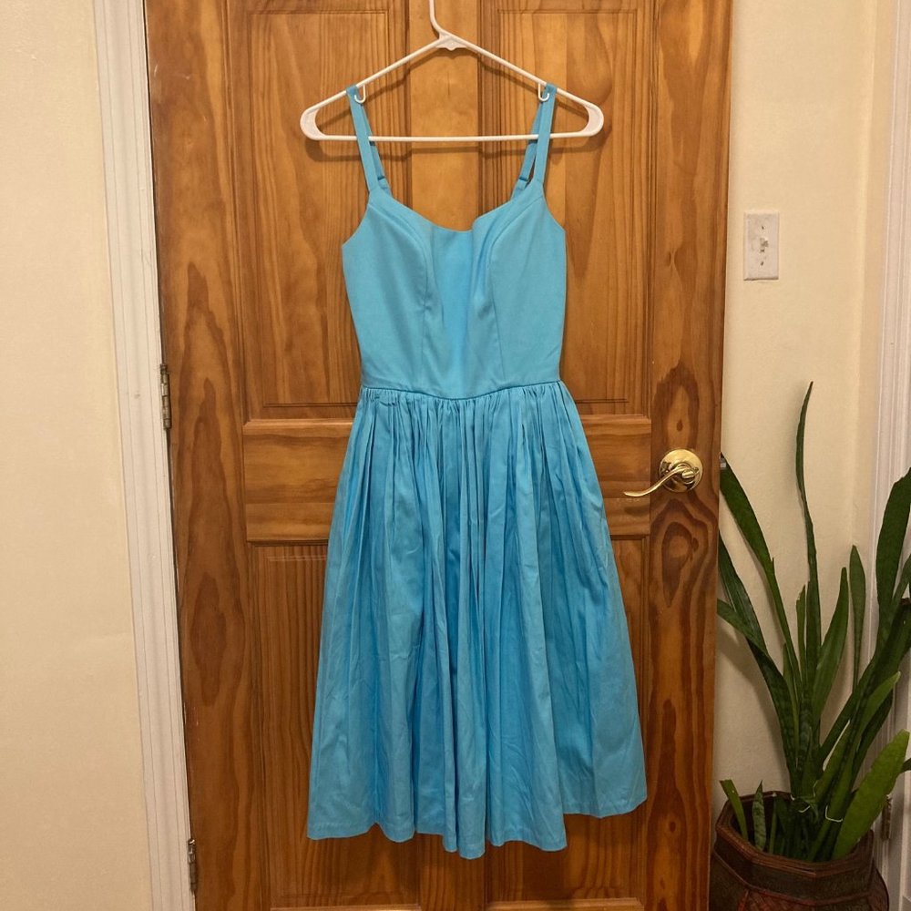 Pinup Girl Clothing (PUG) Jenny Dress, Sky Blue